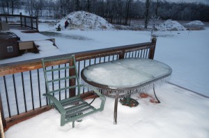 frozen backyard